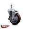 Service Caster 4'' Maroon Poly Wheel Swivel 7/16'' Grip Ring Stem Caster with Brake SCC-GR20S414-PPUB-MRN-TLB-716138 - alternate 2